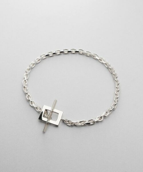 COCOSHNIK / ココシュニック ブレスレット・バングル | シルバー カットケーブルチェーン レクタングルマンテルブレスレット L | 詳細4