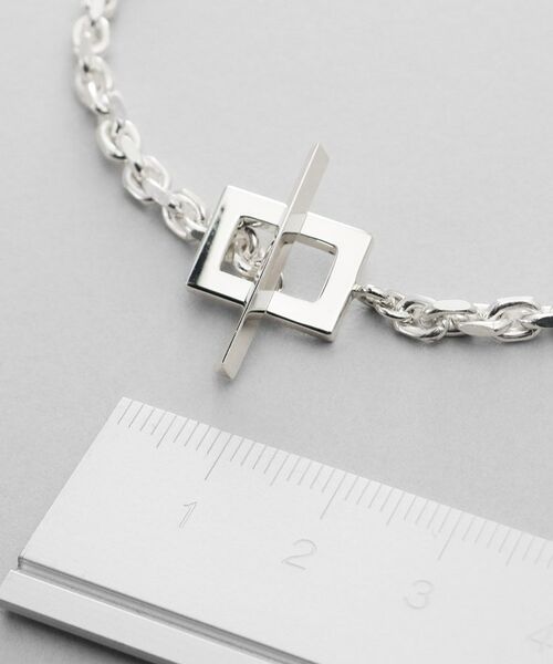 COCOSHNIK / ココシュニック ブレスレット・バングル | シルバー カットケーブルチェーン レクタングルマンテルブレスレット L | 詳細6