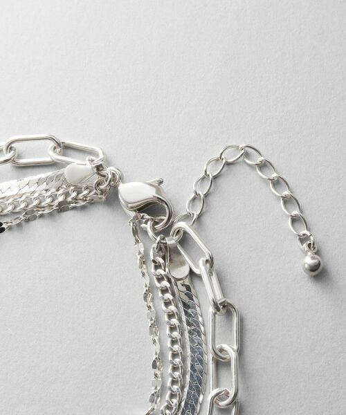 COCOSHNIK / ココシュニック ブレスレット・バングル | シルバー コンビネーションチェーン クアッドブレスレット | 詳細3
