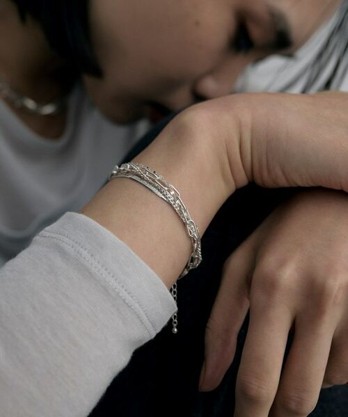 COCOSHNIK / ココシュニック ブレスレット・バングル | シルバー コンビネーションチェーン クアッドブレスレット | 詳細7