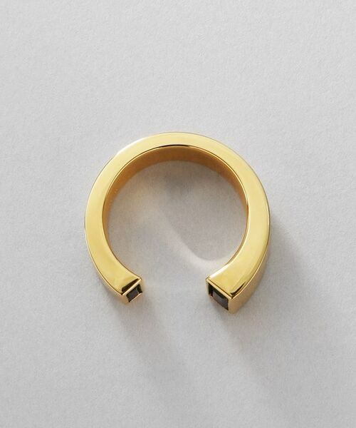 COCOSHNIK / ココシュニック リング | シルバー オニキス バケットカットオープンリング GP | 詳細3