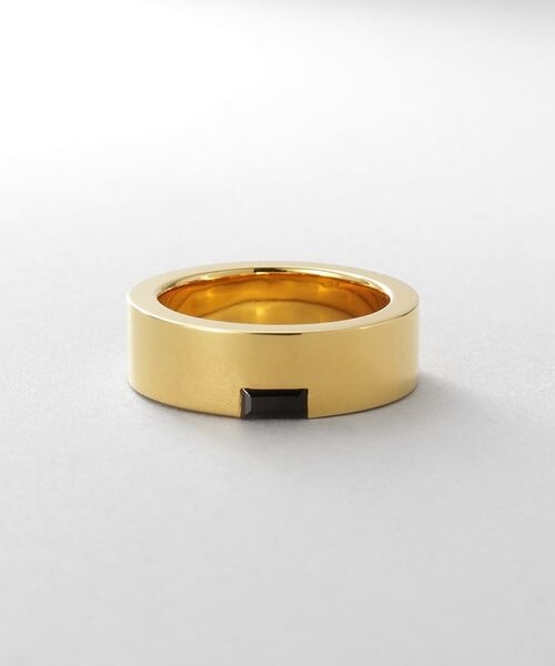 COCOSHNIK / ココシュニック リング | シルバー オニキス バケットカットフラットリング GP | 詳細2