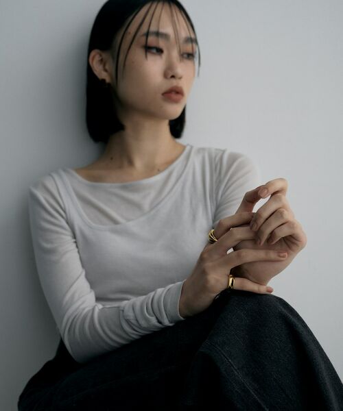 COCOSHNIK / ココシュニック リング | シルバー コンケイブピンキーリング GP | 詳細5