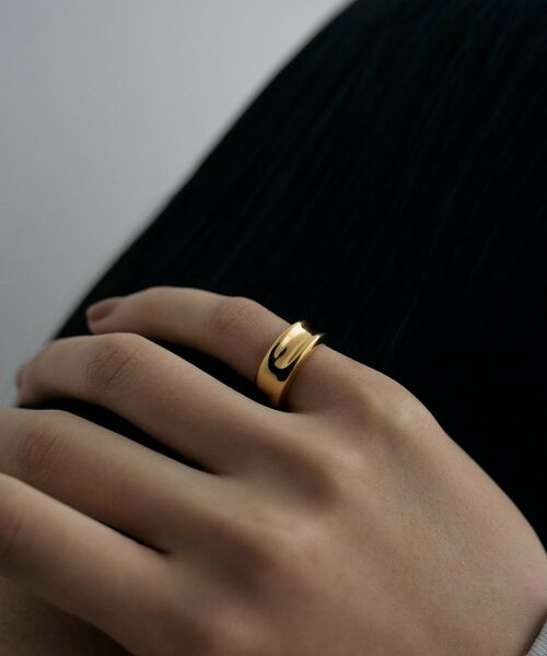 COCOSHNIK / ココシュニック リング | シルバー コンケイブピンキーリング GP | 詳細7