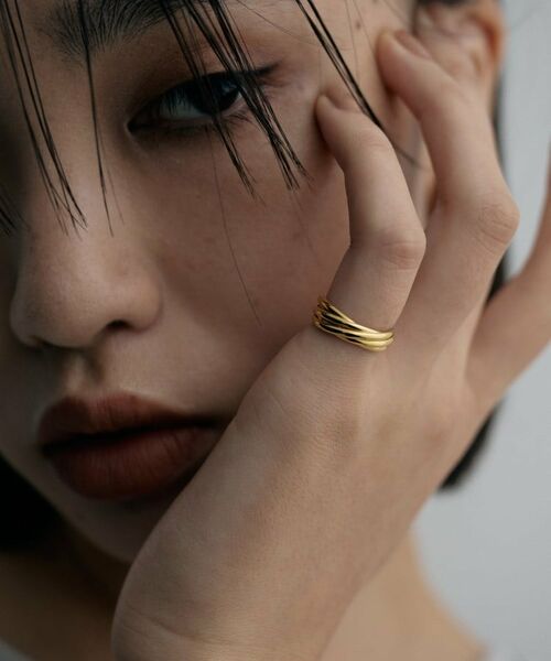 COCOSHNIK / ココシュニック リング | シルバー 5レイヤーズピンキーリング GP | 詳細7