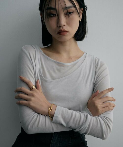 COCOSHNIK / ココシュニック リング | シルバー フラットクロスリング GP | 詳細7