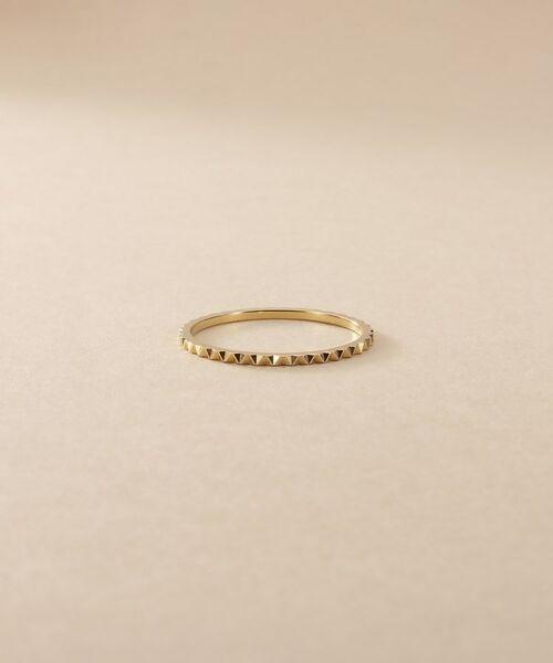 COCOSHNIK / ココシュニック リング | K10スキニーリング トライアングルエッジ | 詳細1