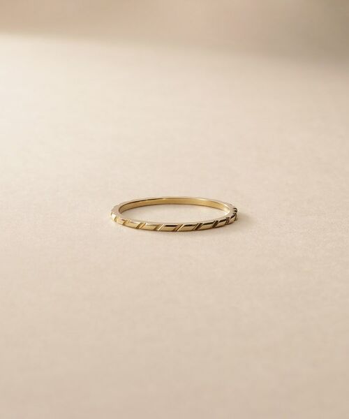 COCOSHNIK / ココシュニック リング | K10スキニーリング パラレルスラッシュ | 詳細1