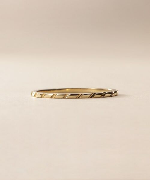 COCOSHNIK / ココシュニック リング | K10スキニーリング パラレルスラッシュ | 詳細2