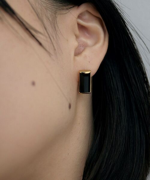 COCOSHNIK / ココシュニック ピアス・イヤリング | シルバー オニキス バケットカットスタッドピアス GP | 詳細9