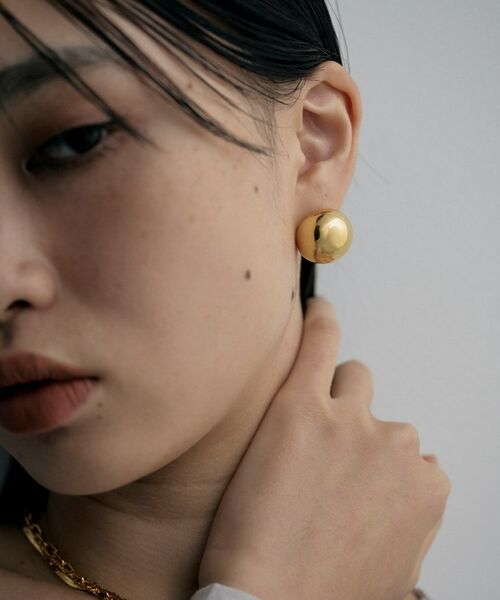 COCOSHNIK / ココシュニック ピアス・イヤリング | シルバー ホロウラウンドクッションピアス GP | 詳細9