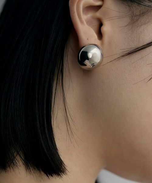 COCOSHNIK / ココシュニック ピアス・イヤリング | シルバー ホロウラウンドクッションピアス | 詳細9