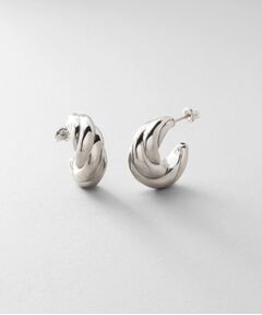 COCOSHNIK / ココシュニック ピアス・イヤリング | シルバー ホロウフープ クロワッサンピアス
