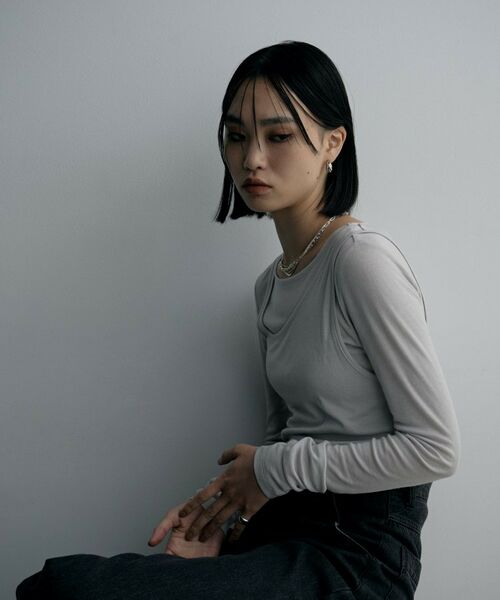 COCOSHNIK / ココシュニック ピアス・イヤリング | シルバー ホロウフープ クロワッサンピアス | 詳細6