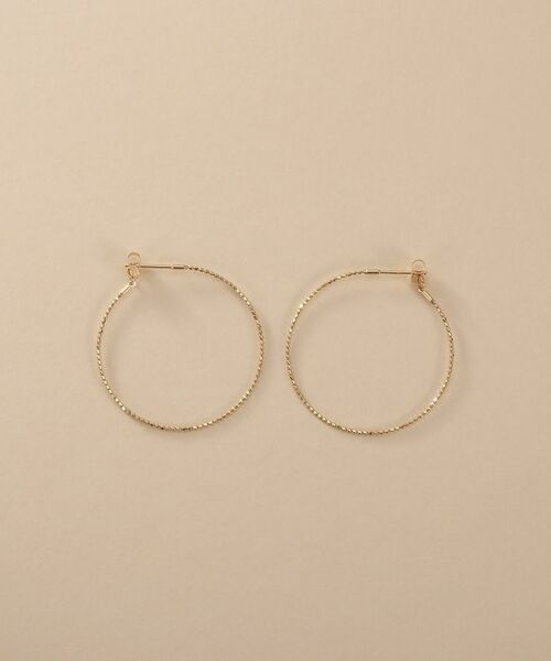 COCOSHNIK / ココシュニック ピアス・イヤリング | K10カットボールフープピアス | 詳細3