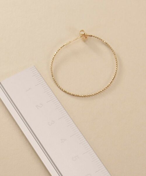 COCOSHNIK / ココシュニック ピアス・イヤリング | K10カットボールフープピアス | 詳細4