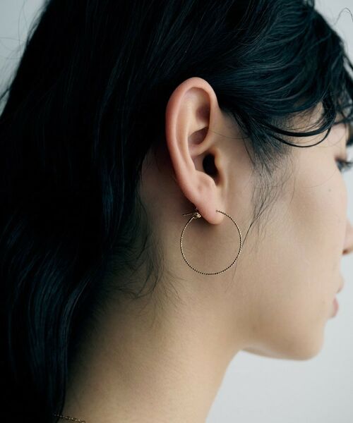 COCOSHNIK / ココシュニック ピアス・イヤリング | K10カットボールフープピアス | 詳細8