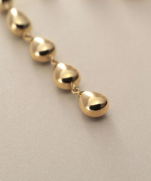 COCOSHNIK / ココシュニック ピアス・イヤリング | K10中空ペアシェイプ連続 スタッドピアス大 | 詳細2