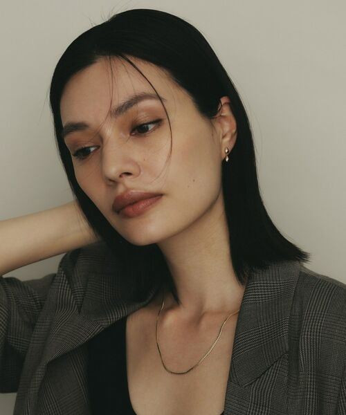 COCOSHNIK / ココシュニック ピアス・イヤリング | K10中空ペアシェイプ連続 スタッドピアス小 | 詳細5