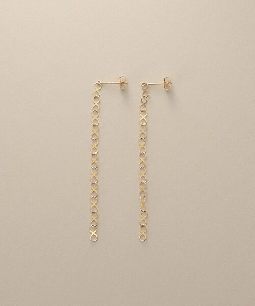 COCOSHNIK / ココシュニック ピアス・イヤリング | K10X大チェーン スタッドピアス | 詳細3