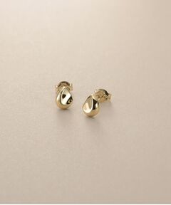 COCOSHNIK / ココシュニック ピアス・イヤリング | K10【サステナブル】ペアシェイプ スタッドピアス