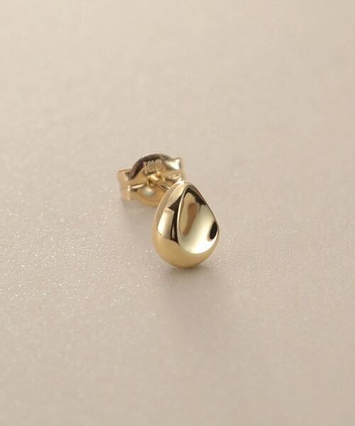 COCOSHNIK / ココシュニック ピアス・イヤリング | K10【サステナブル】ペアシェイプ スタッドピアス | 詳細2