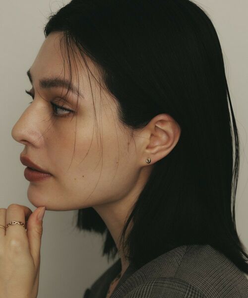 COCOSHNIK / ココシュニック ピアス・イヤリング | K10【サステナブル】ペアシェイプ スタッドピアス | 詳細6