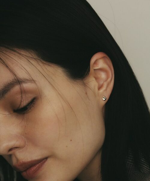 COCOSHNIK / ココシュニック ピアス・イヤリング | K10【サステナブル】ペアシェイプ スタッドピアス | 詳細7