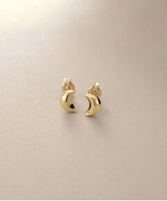 COCOSHNIK / ココシュニック ピアス・イヤリング | K10【サステナブル】ムーンシェイプ スタッドピアス