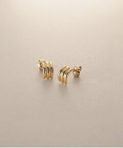 COCOSHNIK / ココシュニック ピアス・イヤリング | K18【サステナブル】甲丸トリプルアーチ スタッドピアス