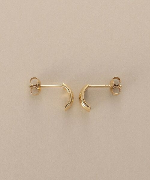 COCOSHNIK / ココシュニック ピアス・イヤリング | K18【サステナブル】甲丸トリプルアーチ スタッドピアス | 詳細3