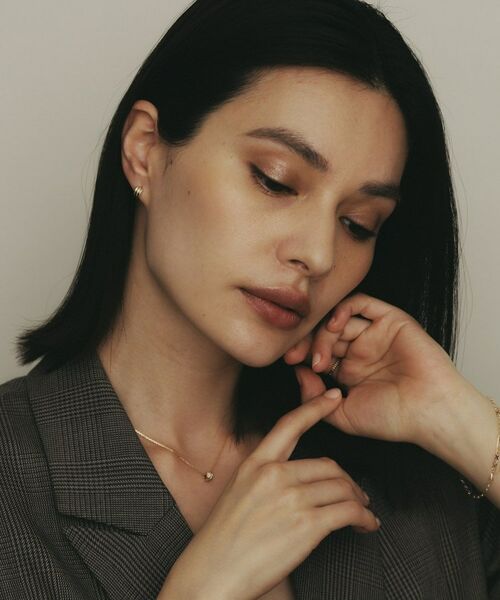 COCOSHNIK / ココシュニック ピアス・イヤリング | K18【サステナブル】甲丸トリプルアーチ スタッドピアス | 詳細5