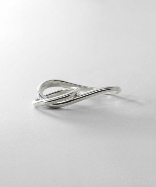 COCOSHNIK / ココシュニック リング | シルバー 【サステナブル】ダブルフィンガー ウェーブラインリング | 詳細1