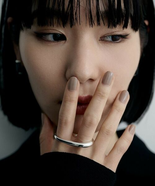 COCOSHNIK / ココシュニック リング | シルバー 【サステナブル】ダブルフィンガー グラデーションリング | 詳細6