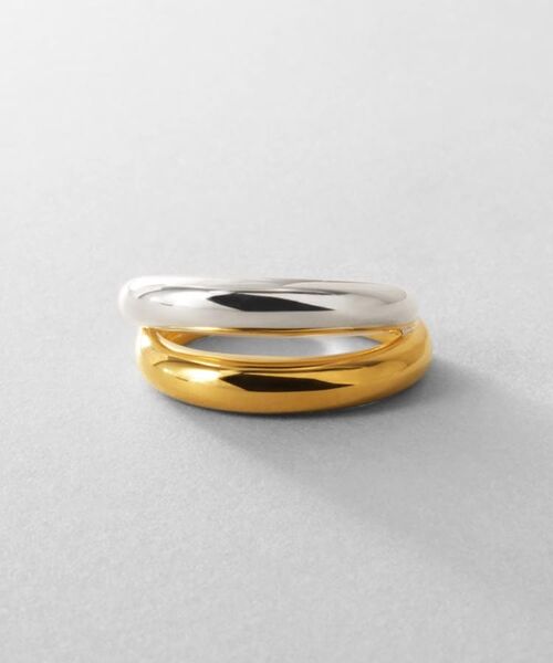 COCOSHNIK / ココシュニック リング | シルバー コンビカラー デュアルドームリング | 詳細2