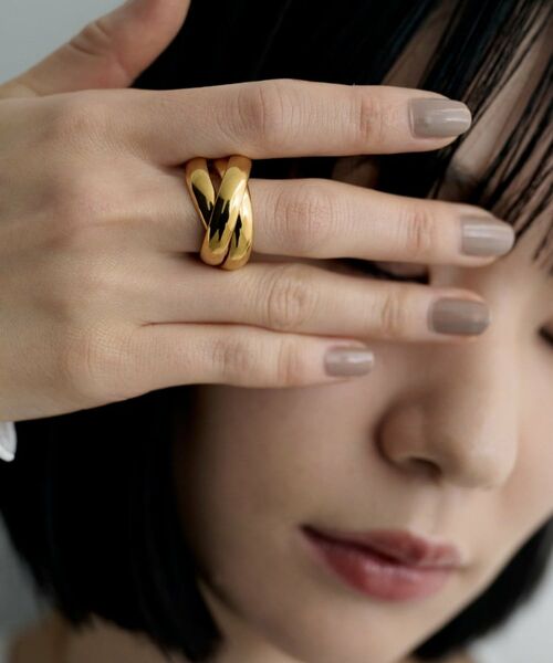 COCOSHNIK / ココシュニック リング | シルバー ボリュームリング ドームトリプル（16号、18号） GP | 詳細7