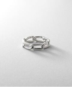 COCOSHNIK / ココシュニック リング | シルバー ロングカーブチェーンモチーフリング（16号、18号）
