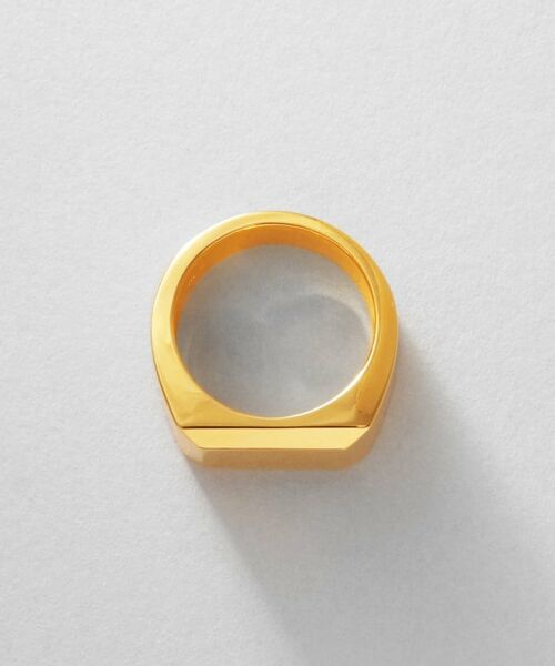 COCOSHNIK / ココシュニック リング | シルバー バケットカット シグネットリング（16号、18号） GP | 詳細3