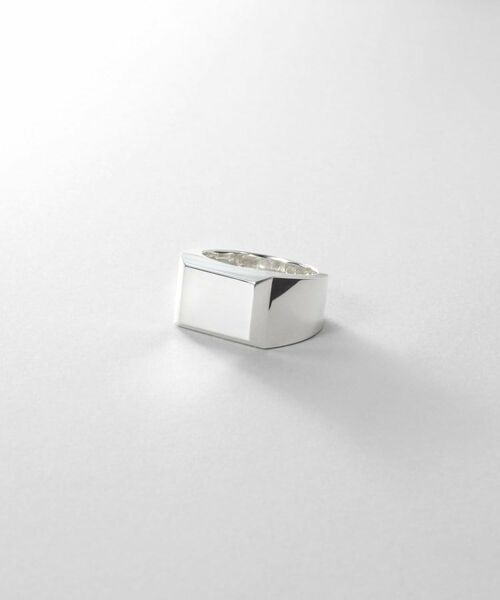 COCOSHNIK / ココシュニック リング | シルバー バケットカット シグネットリング（16号、18号）（シルバー(600)）