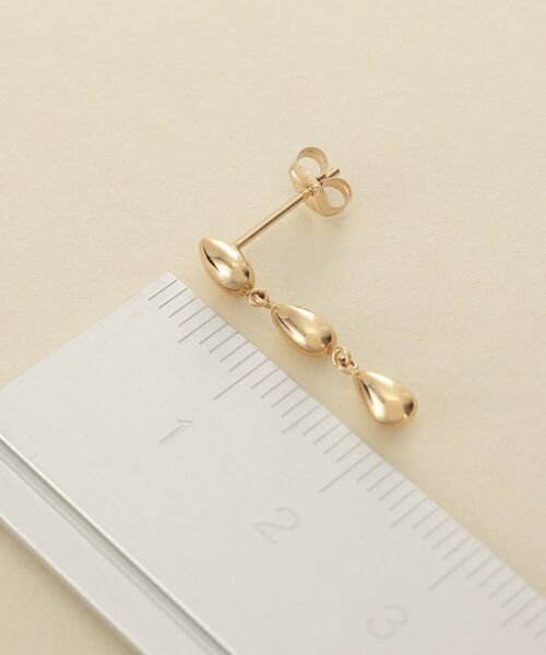 COCOSHNIK / ココシュニック ピアス・イヤリング | K10ホロウトリプルペアシェイプピアス | 詳細4