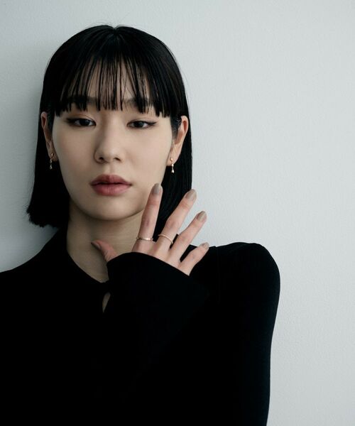 COCOSHNIK / ココシュニック ピアス・イヤリング | K10ホロウトリプルペアシェイプピアス | 詳細6