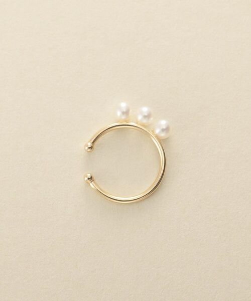 COCOSHNIK / ココシュニック ピアス・イヤリング | K10トリプルパールイヤーカフ | 詳細3
