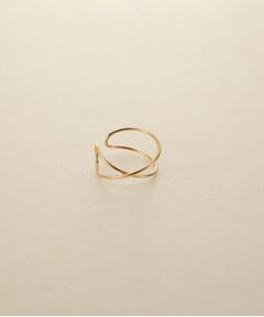 COCOSHNIK / ココシュニック ピアス・イヤリング | K10ワンストローククロスイヤーカフ