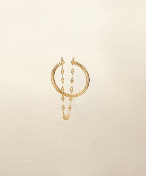 COCOSHNIK / ココシュニック ピアス・イヤリング | K10ペタルチェーン ドレープイヤーカフ | 詳細1