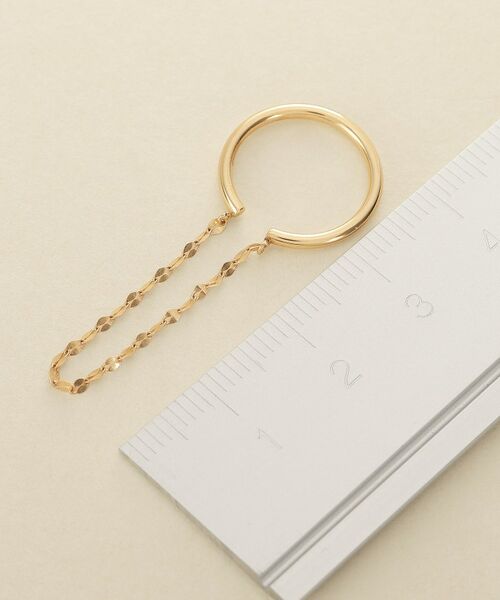 COCOSHNIK / ココシュニック ピアス・イヤリング | K10ペタルチェーン ドレープイヤーカフ | 詳細4