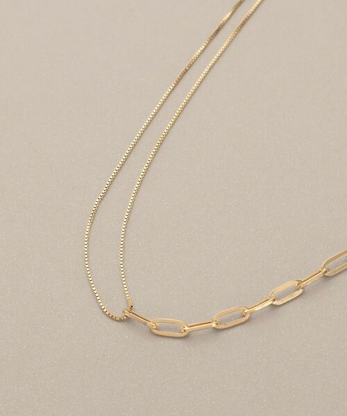 COCOSHNIK / ココシュニック ネックレス・ペンダント・チョーカー | K10ベネチアン×中空プリムセパレート ネックレス | 詳細2