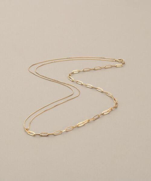 COCOSHNIK / ココシュニック ネックレス・ペンダント・チョーカー | K10ベネチアン×中空プリムセパレート ネックレス（クリスタル/透明(100)）