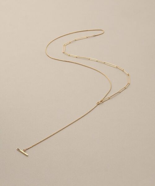 COCOSHNIK / ココシュニック ネックレス・ペンダント・チョーカー | K10スパイクトリプル×カットPCマンテル ネックレス（クリスタル/透明(100)）