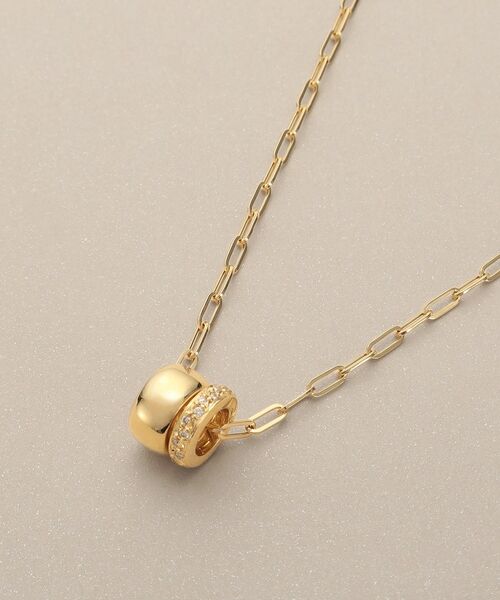 COCOSHNIK / ココシュニック ネックレス・ペンダント・チョーカー | K18ダイヤモンド ダブルビーズチャーム ネックレス | 詳細2