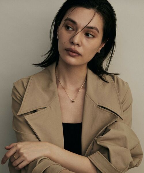 COCOSHNIK / ココシュニック ネックレス・ペンダント・チョーカー | K18ダイヤモンド ダブルビーズチャーム ネックレス | 詳細6